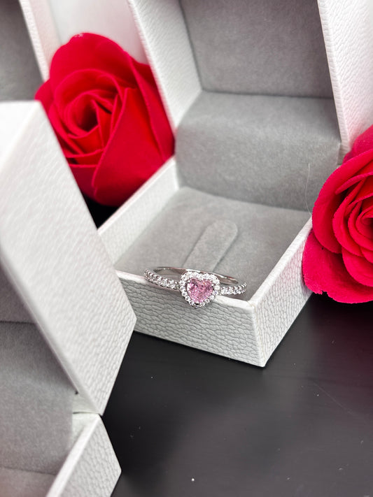 pink heart ring