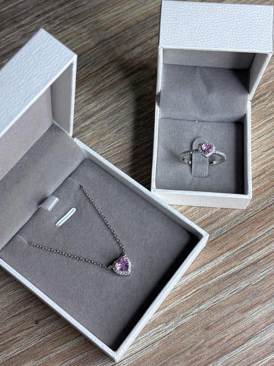 Ring pink+ necklace pink + livraison gratuit ￼